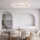 Lustre aplicate - Lustra aplicata tavan LED iluminat ambiental POLA alb/ auriu