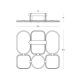 Lustre aplicate - Lustra aplicata tavan LED iluminat ambiental POLA alb/ auriu