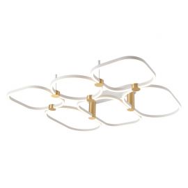 Lustre aplicate - Lustra aplicata tavan LED iluminat ambiental POLA alb/ auriu