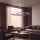Pendule, Lustre suspendate - Lustra suspendata LED iluminat sus si jos POLA negru/ auriu