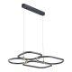 Pendule, Lustre suspendate - Lustra suspendata LED iluminat sus si jos POLA negru/ auriu
