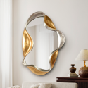 Oglinda de perete decorativa Loren auriu/ argintiu