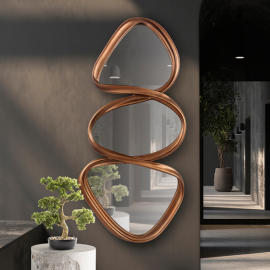 Oglinzi - Oglinda de perete decorativa Gianna 77x166cm, bronz inchis