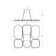 Pendule, Lustre suspendate - Lustra suspendata LED iluminat sus si jos POLA alb/ auriu