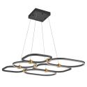 Lustra suspendata LED iluminat sus si jos POLA alb/ auriu