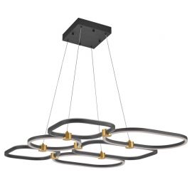 Pendule, Lustre suspendate - Lustra suspendata LED iluminat sus si jos POLA alb/ auriu