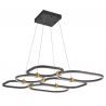 Lustra suspendata LED iluminat sus si jos POLA alb/ auriu