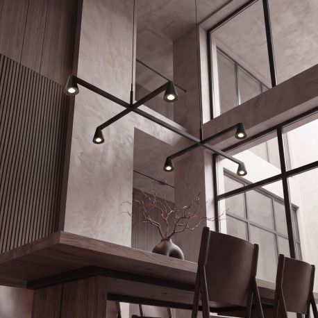 Pendule, Lustre suspendate - Lustra suspendata cu 6 spoturi LED 36W LINOR