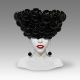 Statuete - Figurina decorativa, Bust femeie alb cu negru Bubble Head