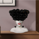 Statuete - Figurina decorativa, Bust femeie alb cu negru Bubble Head