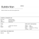 Statuete - Figurina decorativa, Bust barbat auriu cu negru Bubble Man
