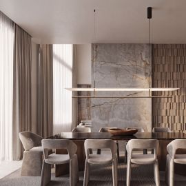 Pendule, Lustre suspendate - Lustra suspendata masa sufragerie cu lumina indirecta LED SEDO