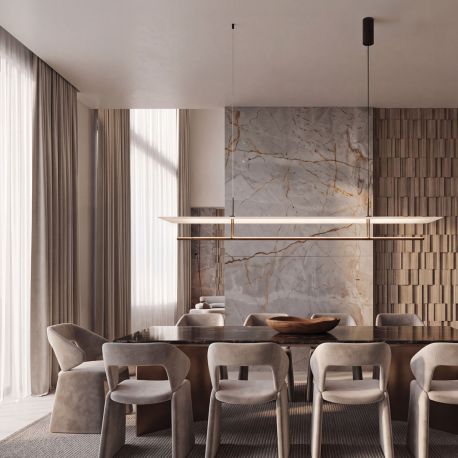 Pendule, Lustre suspendate - Lustra suspendata masa sufragerie cu lumina indirecta LED SEDO