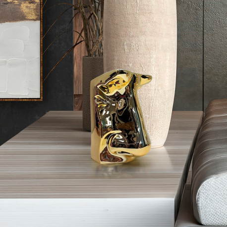 Statuete - Figurina decorativa aurie, sectiune a fetei Nariz