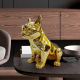 Figurina decorativa caine Bulldog auriu