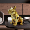 Figurina decorativa caine Bulldog auriu