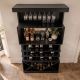Vitrine - Bar negru din lemn de mango cu oglinda SCORPION 160cm
