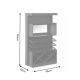 Vitrine - Bar negru din lemn de mango cu oglinda SCORPION 160cm