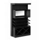 Vitrine - Bar negru din lemn de mango cu oglinda SCORPION 160cm