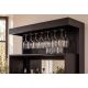 Vitrine - Bar negru din lemn de mango cu oglinda SCORPION 160cm