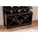 Vitrine - Bar negru din lemn de mango cu oglinda SCORPION 160cm