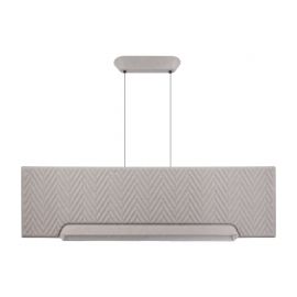 Pendule, Lustre suspendate - Lustra LED cu panou acustic ECHO gri deschis