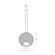 Pendule, Lustre suspendate - Lustra LED cu panou acustic ECHO maro cafeniu