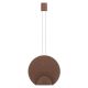 Pendule, Lustre suspendate - Lustra LED cu panou acustic ECHO maro cafeniu