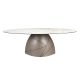 Mese dining - Masa ovala Porcelain Marble Taupe Steel 240x120cm