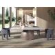 Mese dining - Masa ovala Porcelain Marble Taupe Steel 240x120cm