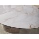 Mese dining - Masa ovala Porcelain Marble Taupe Steel 240x120cm