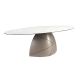Mese dining - Masa ovala Porcelain Marble Taupe Steel 240x120cm