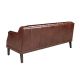 Canapele - Canapea LUX 3 locuri tapitata cu piele Cognac Brown