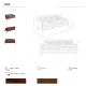 Canapele - Canapea LUX 3 locuri tapitata cu piele Cognac Brown