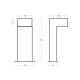 Stalpi - Stalp exterior din ciment LED 2700K IP65 CRETE H-45cm