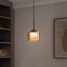 Lustra, Pendul LED bronz cu sticla sampanie Tumblers