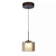 Pendule, Lustre suspendate - Lustra, Pendul LED bronz cu sticla sampanie Tumblers