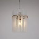 Pendul modern metal sand, tije din sticla Swizzle