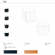 Garderobe - Cos decorativ pentru depozitare Dark Blue