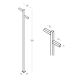 Stalpi - Stalp exterior LED Zet H-250cm, gri inchis/ maro cafeniu