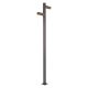 Stalpi - Stalp exterior LED Zet H-250cm, gri inchis/ maro cafeniu