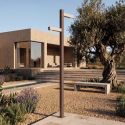 Stalp exterior LED Zet H-250cm, taupe/ maro cafeniu
