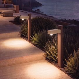 Stalpi - Stalp exterior LED Zet H-60cm, taupe/ maro cafeniu