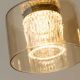 Pendule, Lustre suspendate - Lustra cu 5 pendule LED bronz cu sticla sampanie Tumblers