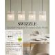 Pendule, Lustre suspendate - Lustra cu 4 pendule metal sand, tije din sticla Swizzle