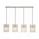 Pendule, Lustre suspendate - Lustra cu 4 pendule metal sand, tije din sticla Swizzle