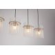 Pendule, Lustre suspendate - Lustra cu 4 pendule metal sand, tije din sticla Swizzle