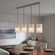 Pendule, Lustre suspendate - Lustra cu 4 pendule metal sand, tije din sticla Swizzle
