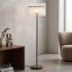 Lampadare - Lampa de podea metal sand, tije din sticla Swizzle