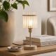 Veioze - Lampa de masa metal sand, tije din sticla Swizzle